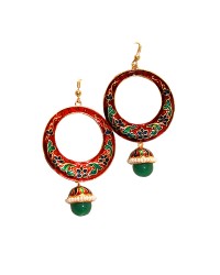 Royal Enamel Chandbali Earrings